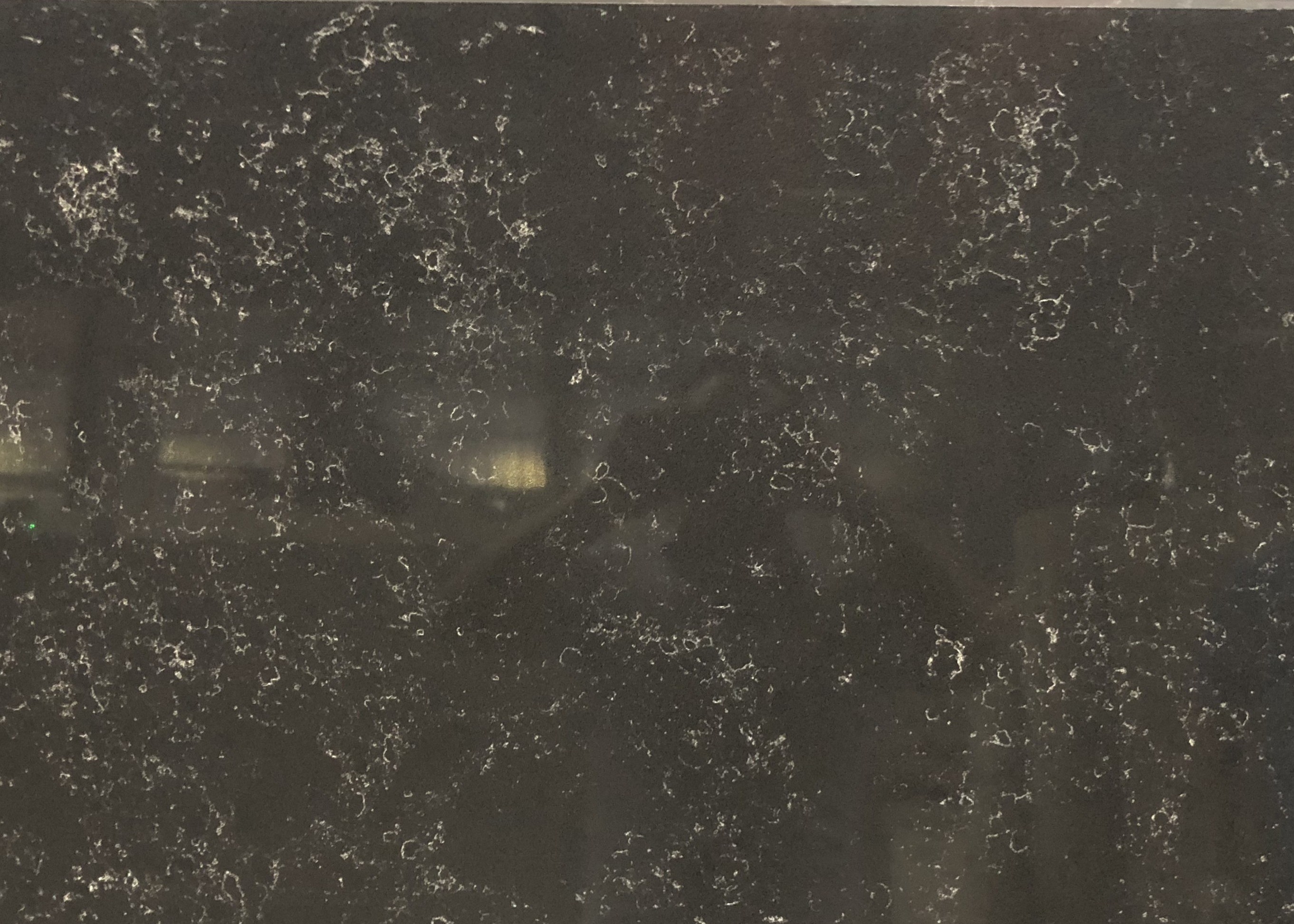Kitchen Countertop Artificial Quartz Stone Black Color Polished Surface Bathroom Vanity Top