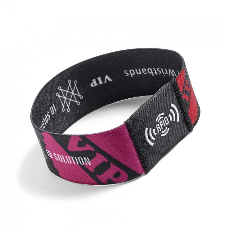 NFC213 RFID Festival Wristbands Elastic Fabric Reusable Ultralight Ev1 Woven Material