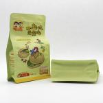Eight Side Seal Flat Bottom Zipper Pouch Kraft Paper Aluminum Foil Material