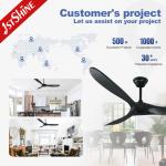 DC 220v Inverter 35 Watt Solid Wood Ceiling Fan Without Noise