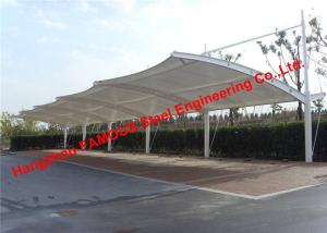 Wholesale Europe Standard Certified Curved Tensile Membrane Structural Car Parking Tention PVDF Fabric Roof Cover from china suppliers