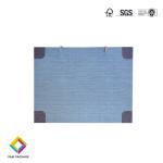 Luxury Blue Color White Card Paper Bags For Gift Packaging With Ribbon Handle