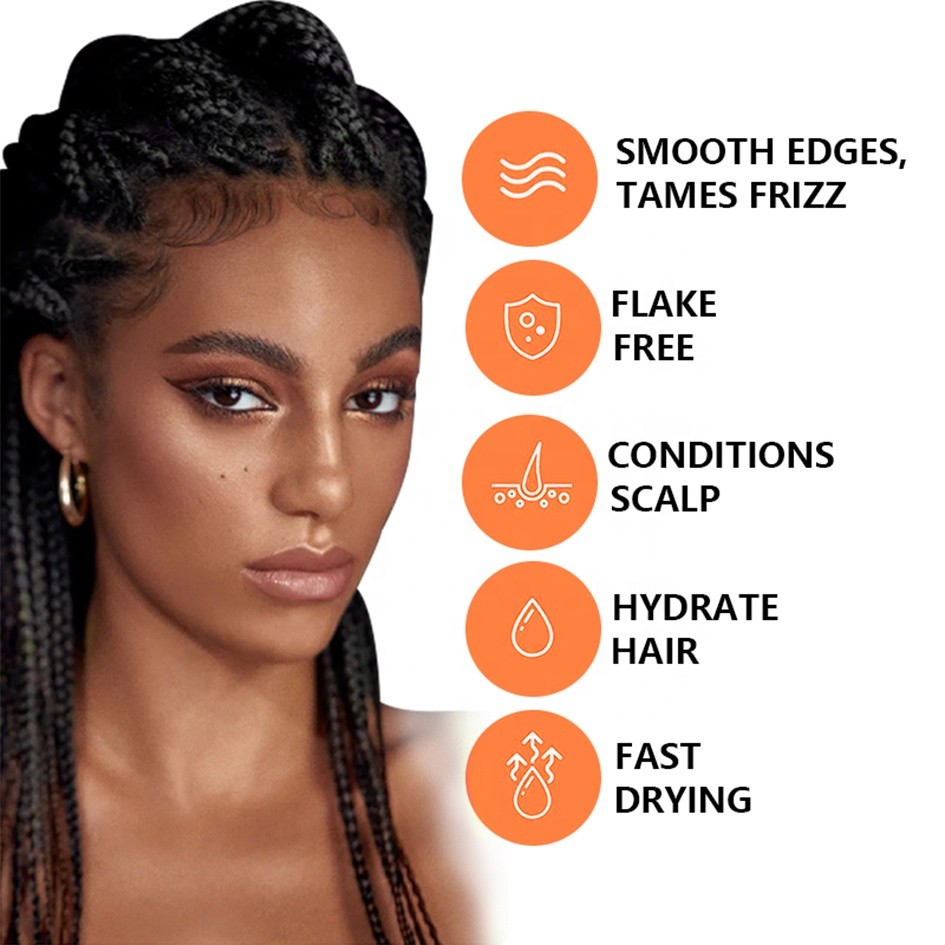 Big Size No Residue Braid Locking Gel Strong Maximum Hold Gel Wax Hair Care For Dreadlocks Silky Shine Wave Pomade