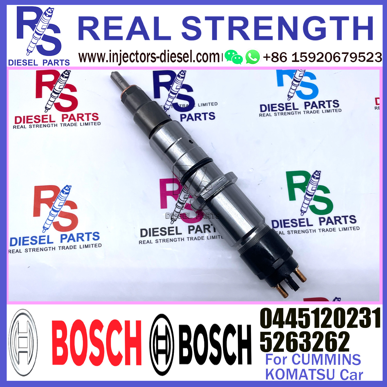 excavator parts PC210-8 PC200-8 Injector 6754-11-3011 0445120231 5263262 for Komatsu CUMIINS engine