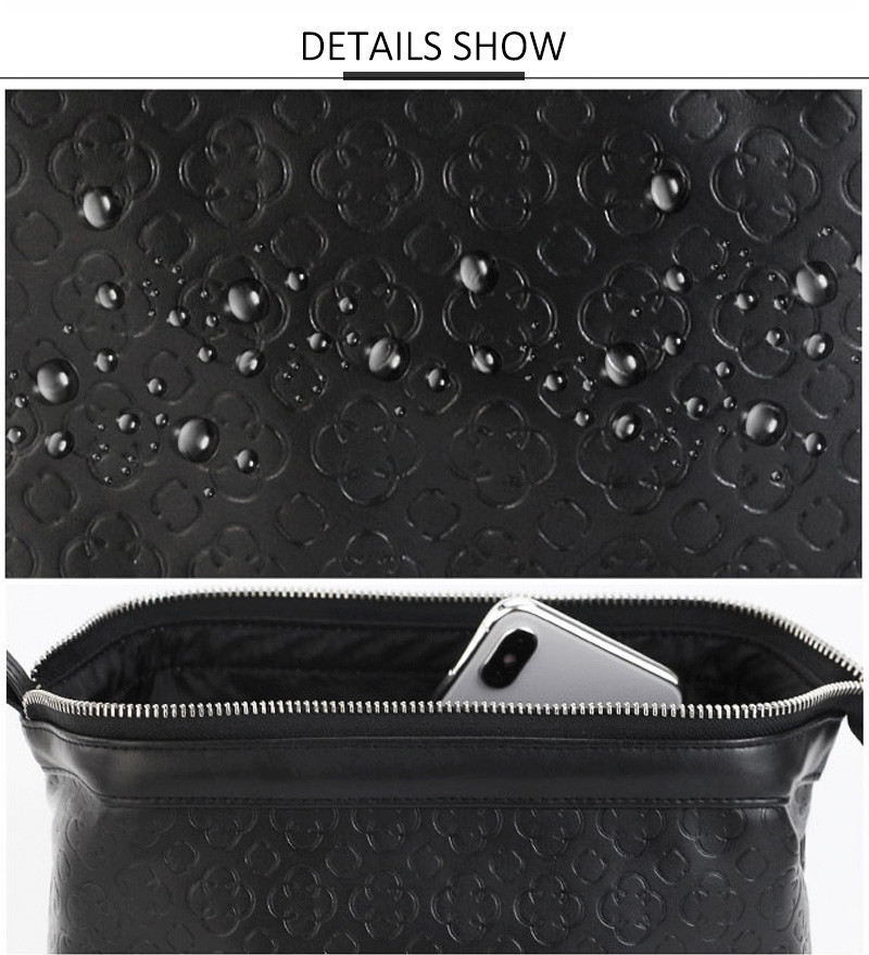 Custom Popular Personalized Waterproof PU Leather Zipper Wash Bag