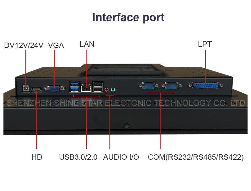 12.1 Inch Industrial Touch Screen Computer With Whole Sheet Metal Casing