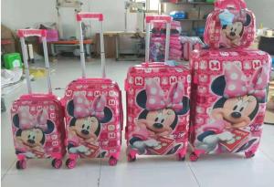 Wholesale Wholesale New Style Cartoon Kids Girl Princess Animal Mouse Kt Cat Pink Suitcase Trolley Luggage Bags from china suppliers