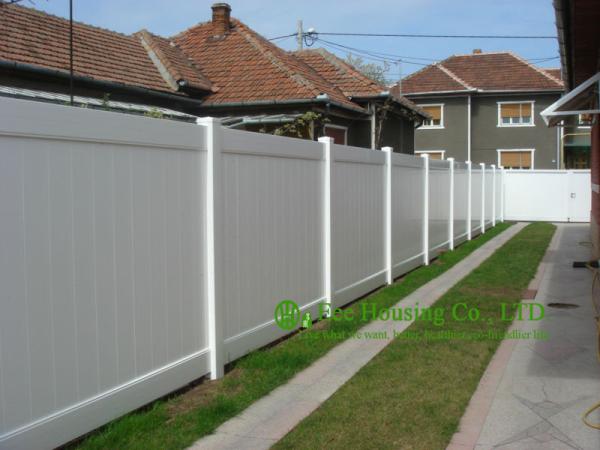 White Color PVC Privacy Fence, House Private Fence, American Style Fence For