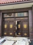 Home Garden Cast Iron Gates Double Entry Type For Courtyard / Driveway
