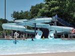 18.5Kw / Hour Fiberglass Water Slide Amusement Park Swimming Pool Equipment