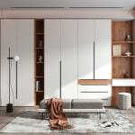 Knocked Down Wardrobe Bedroom Furniture With Sintered Stone Door
