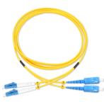 Yellow 125um Duplex Fiber Optic Patch Cord PVC LSZH Material