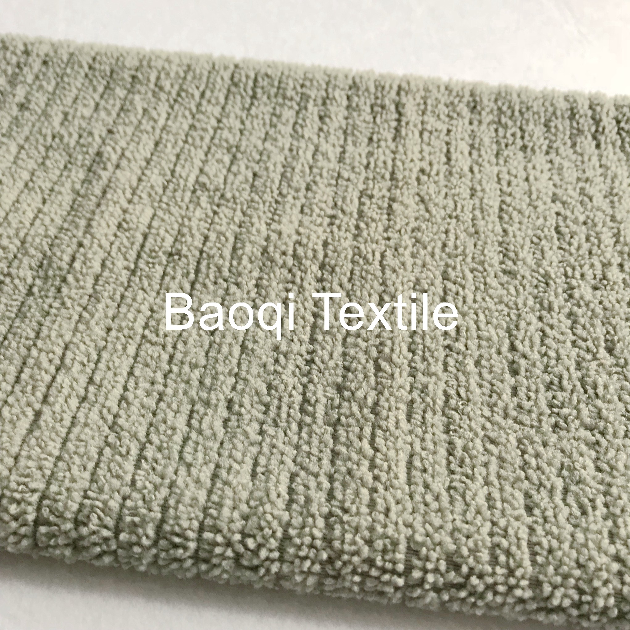 Grey popular solid single stripe dish rags microfiber tea towels wipes,single side kitchen cleaning rags size 30*30cm