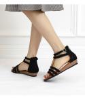 BS133 Wedge Sandals Female Summer Mid-Heel 2021 New Style Roman Shoes Fashion