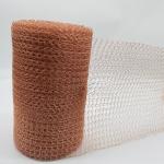 Red Copper Mesh Rolls 40 Density 98% Porosity Hole Size Customized