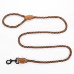 Soft Cotton Fabric Handmade Leather Dog Leads Eco Friendly Customized Logo