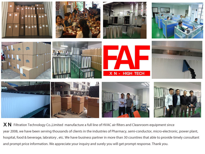 HEPA V Bank Filter Microfiber Medium Material For Air Handling Unit