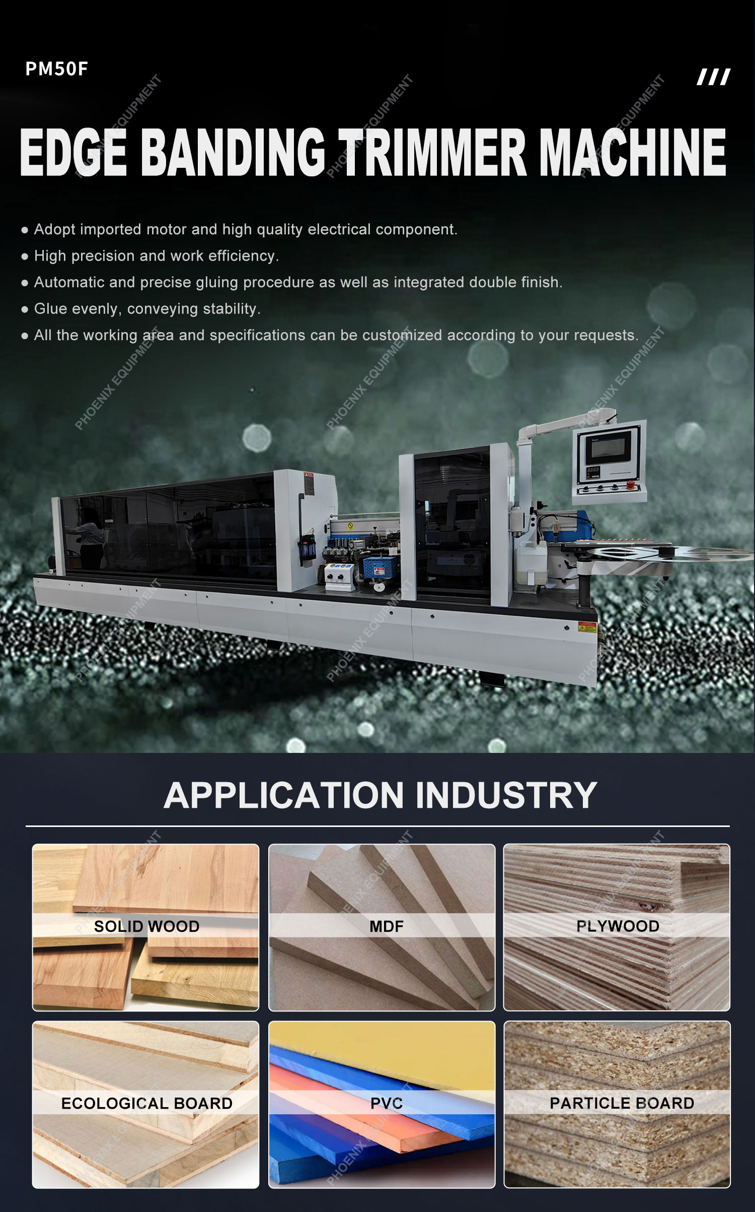 Edge Thickness 0.4-3mm High Speed Automatic Edge Banding Machine for Furniture Making