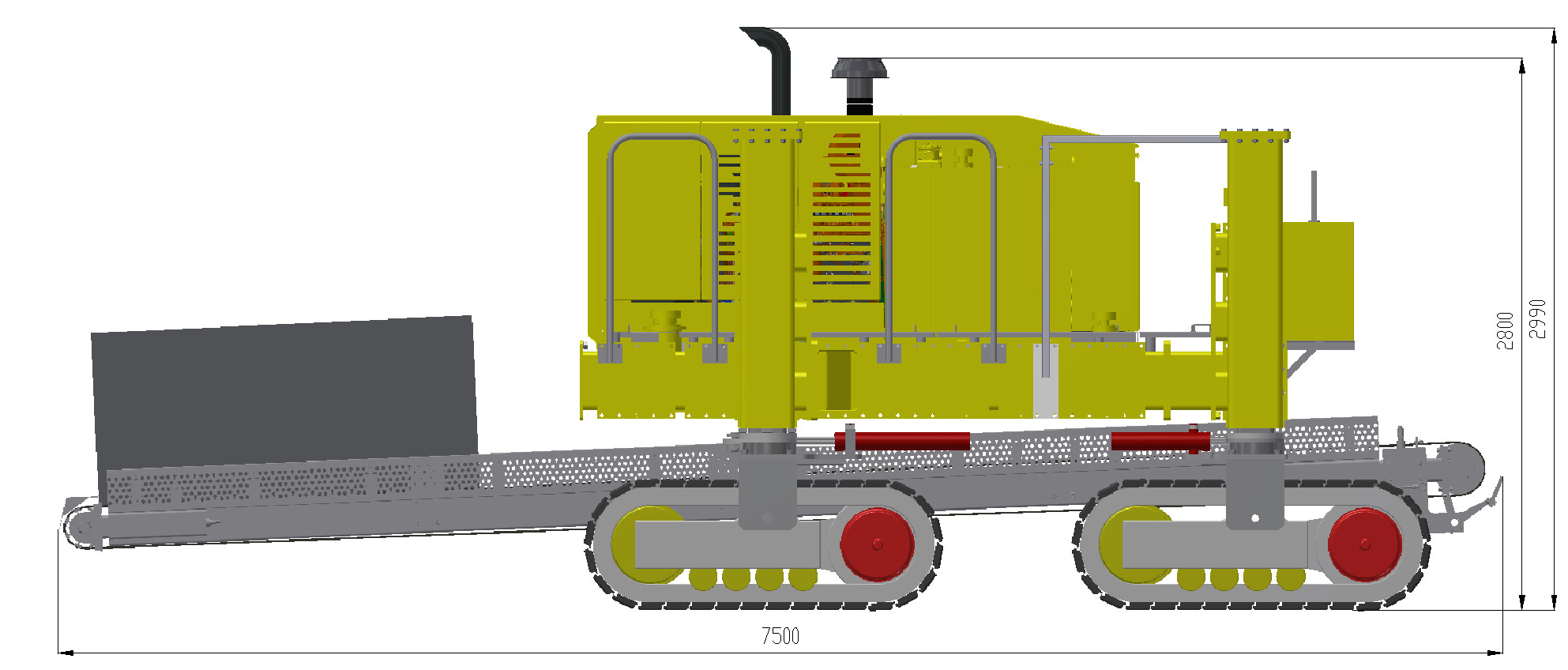High Pressure Slipform Machine For Rural Road And Shoulder Less Road