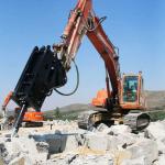 Steel Q345B Hydraulic Breaker For 13 Ton Excavator Jack Hammer 150-170 KG/CM2