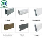 Environmental Friendly Linear Suspended Metal Ceiling 0.9mm White Aluminum