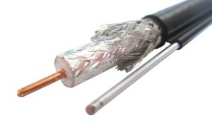 Wholesale RG11 S 90% Outdoor Underground CCTV CATV Rg11 Trunk Cable Coaxial Cable 305m Reel with Messenger from china suppliers