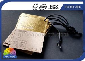 Wholesale Logo Gold Foil Printed Swing Tag Labels For Jeans Pants Clothing from china suppliers