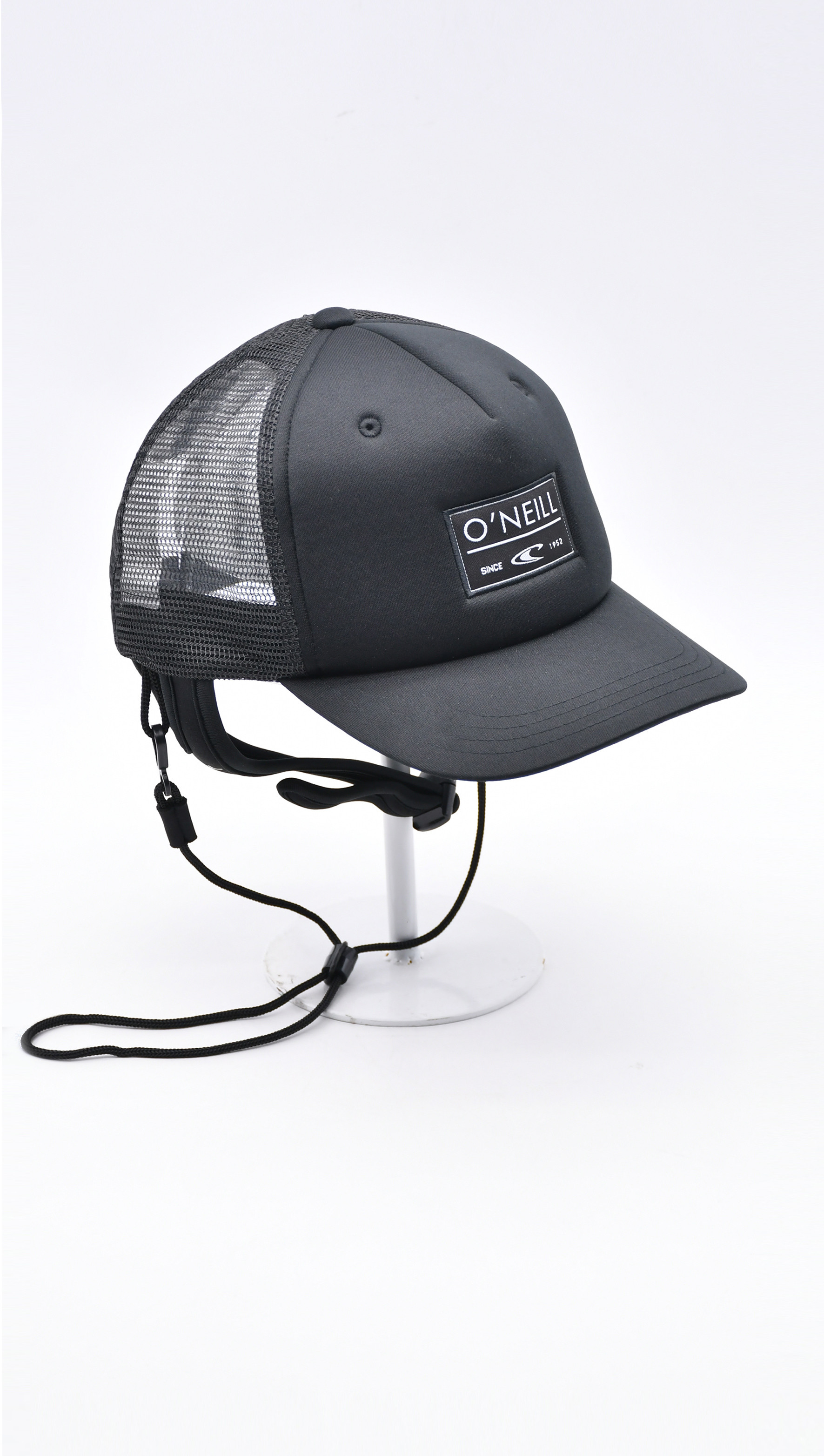 Black 5 Panel Sport Trucker Hat Polyester Mesh Back Embroidered Custom Logo