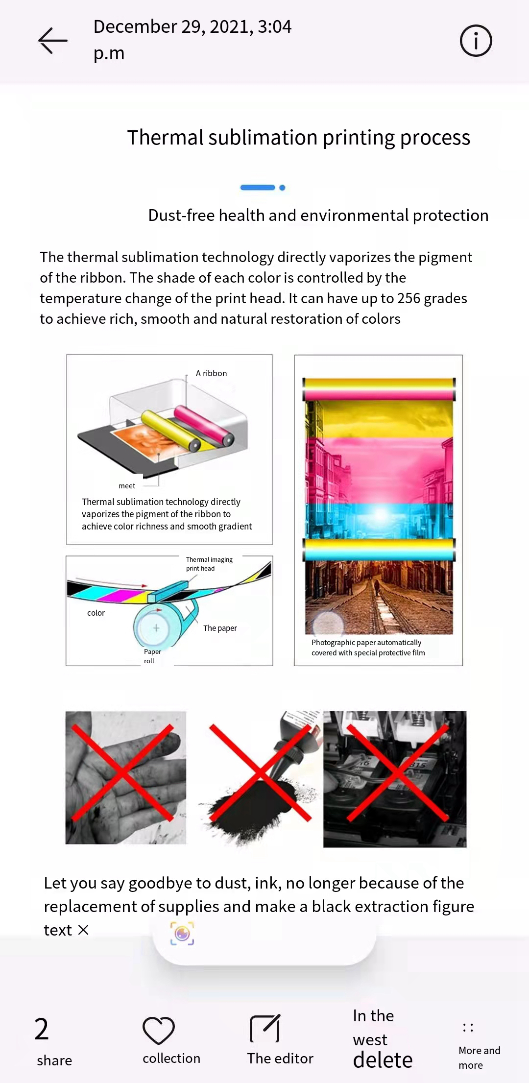 Stock High Speed P525L YMCO Heat Sublimation Photo Printer for Matte Photo Printing