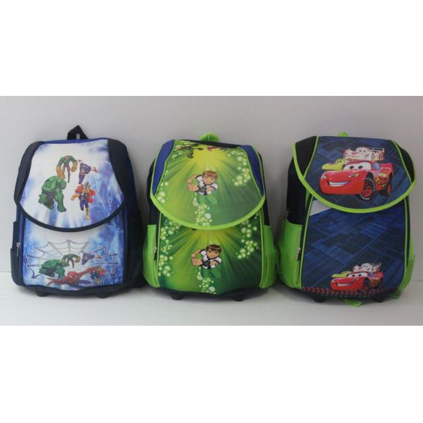 Large School Roller Backpack 16" Trolley Rolling Bag Black