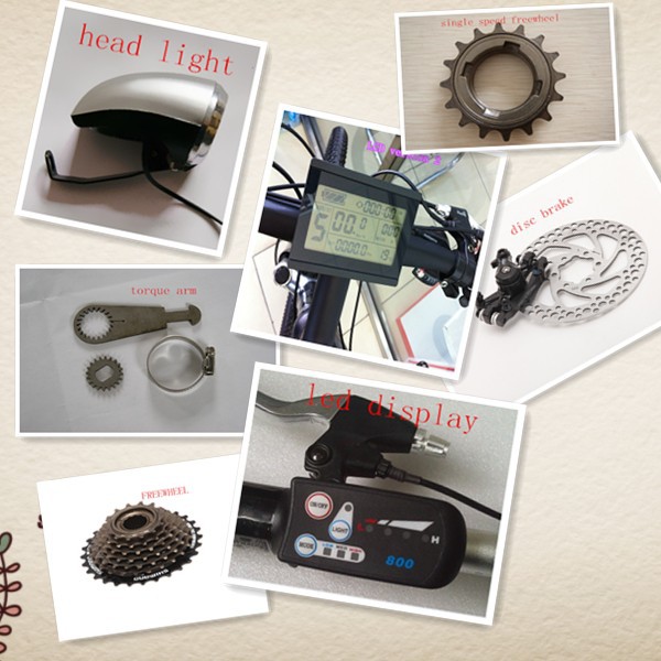 CE EN15194 TUV certificate 48V 2000W electric bike motor kit with battery and LCD display