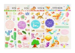 Wholesale Plant Custom Kids Sticker Printing , Puffy Animal Stickers Printed Blister Packaging from china suppliers