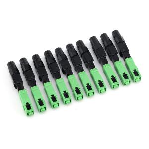 Wholesale Singlemode Fiber Optic 3.0mm FTTH Products SC APC Fast Connector 60mm from china suppliers