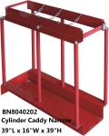 Red In Line Gas Cylinders Caddy Full Steel Structure 39 *16 *39 Inch