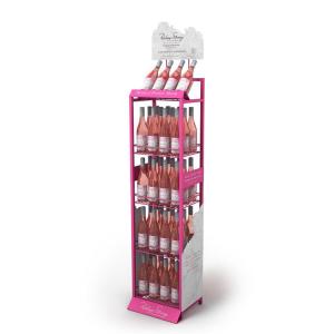 Wholesale New Display Idea Metal Bottle Wine Display Rack Cocktail Display Stand for Pub from china suppliers
