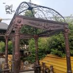 Antique Iron Gazebo Wrought Iron Pavilion Garden Metal Large European Style