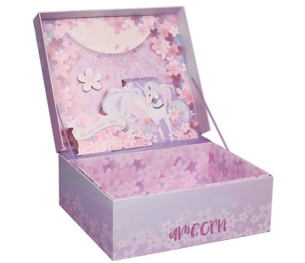 3D Unicorn Crafting Subscription Art Paper Gift Box For Wedding Favor Baby