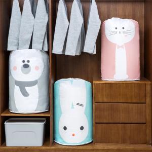 Wholesale Cartoon Foldable Garment Storage Bag Cotton Blanket Bed Cover Wardrobe Storage Bags from china suppliers