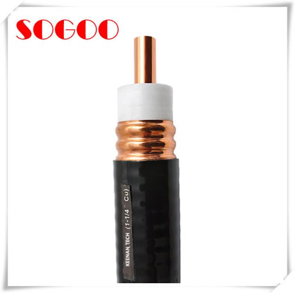 50Ohm Corrugated Tube RF Feeder Cable 1 - 1/4" Coaxial Feeder Cable Copper