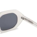 Polygonal frame Round Acetate Sunglasses Oval Lens Geometric Fashion