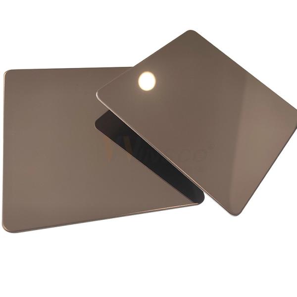 Antique 316l Super Mirror Stainless Steel Sheet Bronze Color With SS 201 304 316
