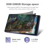 C idea Android 12 Tablets Purple Portable Reading Long Battery Life TF Card