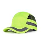Adjustable CE EN812 Hi Vi Green Bump Cap 56cm 60cm Embroidery Logo