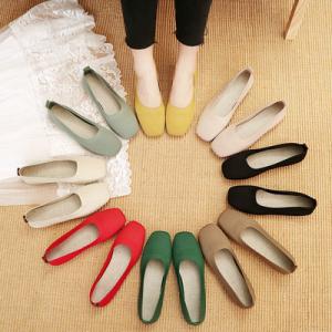 Wholesale Classic Slip On Flat Ballerina Shoes Round Toe For Versatile Style from china suppliers