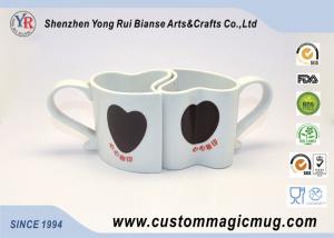 Wholesale Cute Heart Shape Porcelain Couples Coffee Mugs , Porcelain Personalized Coffee Travel Mugs from china suppliers