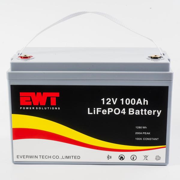 Rechargeable 12V 100Ah EWT Lithium Battery for Scooter Camping Golf High