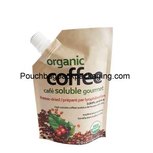 Wholesale Kraft stand up spout pouch, custom coffee stand up pouch 100g or 352ml from china suppliers