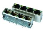 EG-04A-1-D61-1N0 Quad Port Multi - port RJ45 Jack Without LEDs LPJ46213BDNL