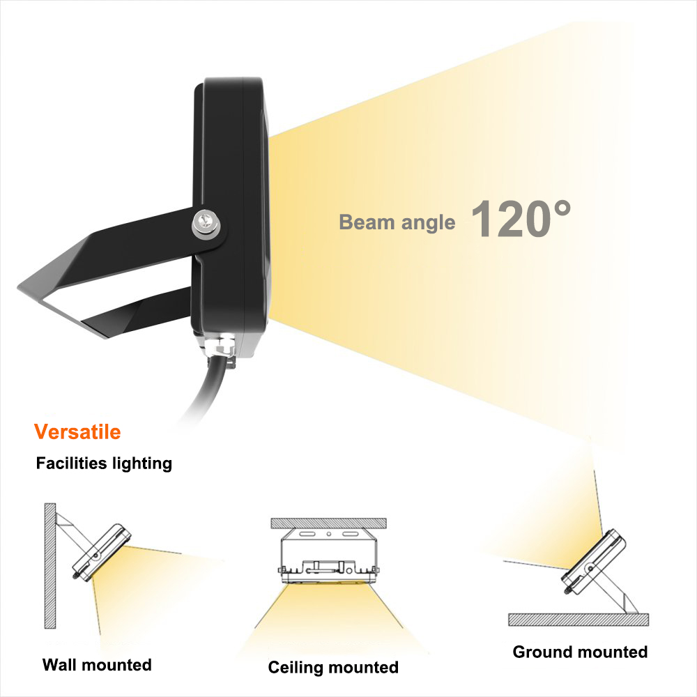 300W AC 85-265V 160LM/W or 190LM/W High Lumen Outdoor LED Flood Light for Park and Garage