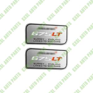 Wholesale 1 Pair For Mclaren 675LT Trim Metal Nameplate Logo Badge,Aluminum Name Tag Sign from china suppliers